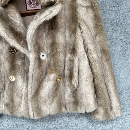 Juicy Couture Fashion Girl’s Size 7 Faux Rabbit Fur Jacket Coat Gorgeous. - Picture 17 of 22