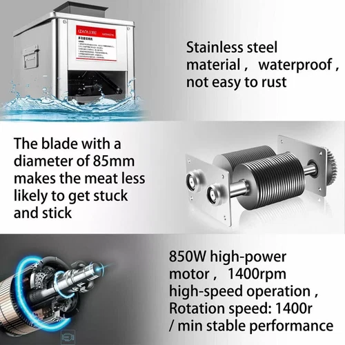 850W Commercial Electric Meat Cutter Slicer Shredding Cutting Machine Kitchen US - Picture 20 of 66