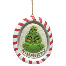 Jim Shore Dr. Seuss Grinch Rotating Naughty / Nice Christmas Ornament ND6010790