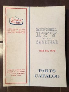 1968-1970 Cessna Aircraft Model 177, 177A & 177B Cardinal Parts Manual