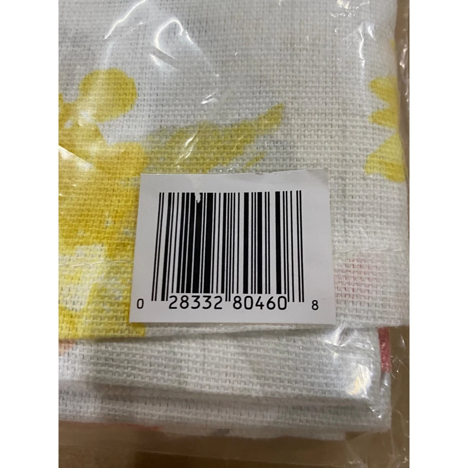 Juego de 4 servilletas florales ámbar Martha Stewart paquete amarillo y coral 19 pulgadas x 19 pulgadas NUEVO Foto 4 de 4