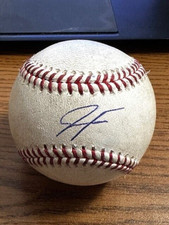 JUSTIN FOSCUE 2 SIGNED AUTOGRAPHED OML BASEBALL!   Rangers!  Used!