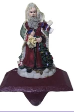 SANTA Stocking Hanger Metal Base Cedar Creek Collection NIB