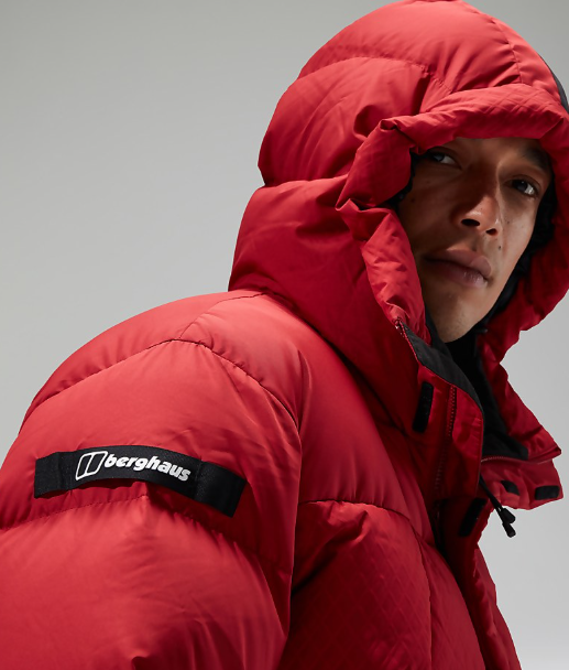 Berghaus Mens Fawdon Down Jacket Dark Red/Black, RRP £270, BNWT