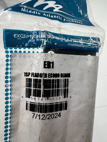 QTY 3 Middle Atlantic Products 1SP Flanged Econo Blank EB1 1-3/4" Steel - Bild 4 von 5
