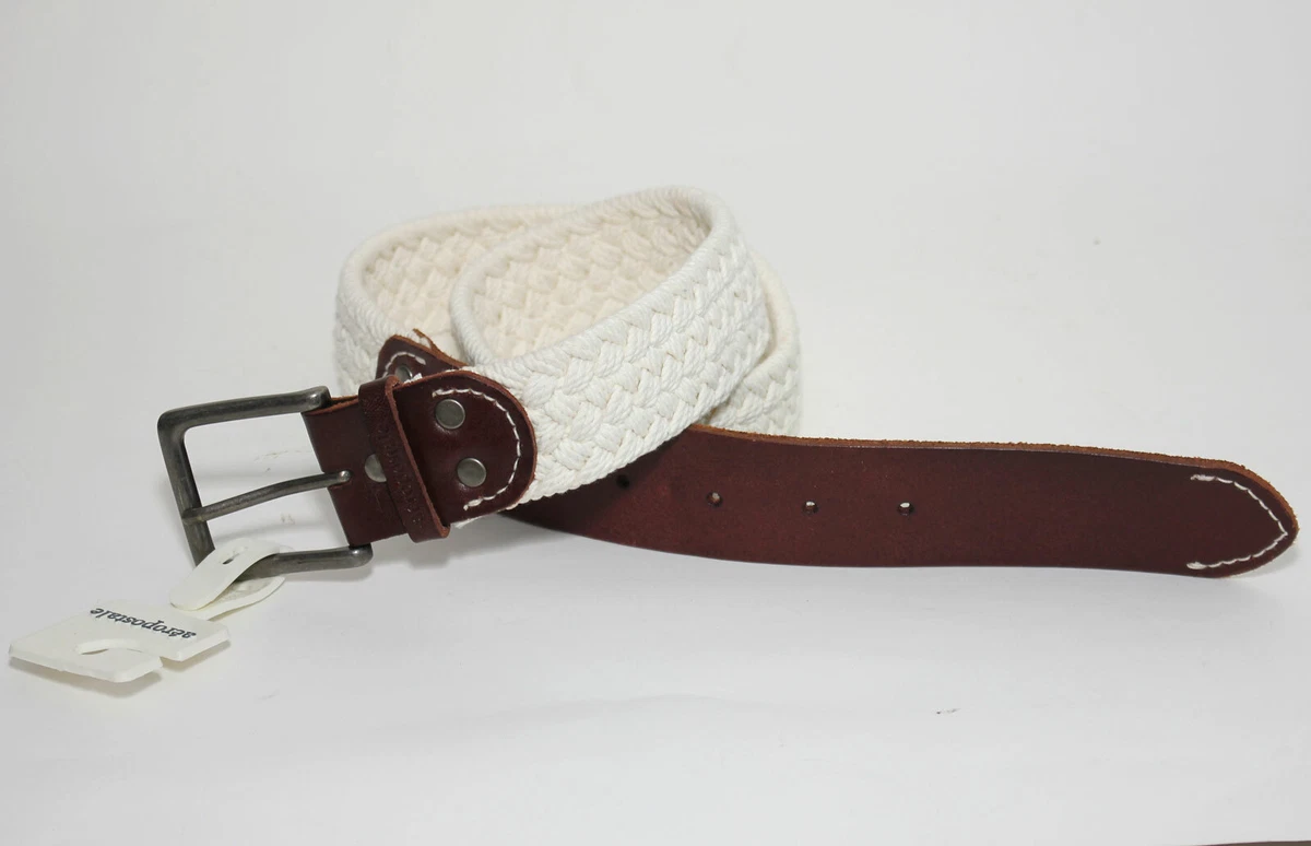 Vtg Aeropostale Braided Weaved Cognac Brown Leather Belt‎ Sz  L Western Cowgirl Aéropostale Women main image 4