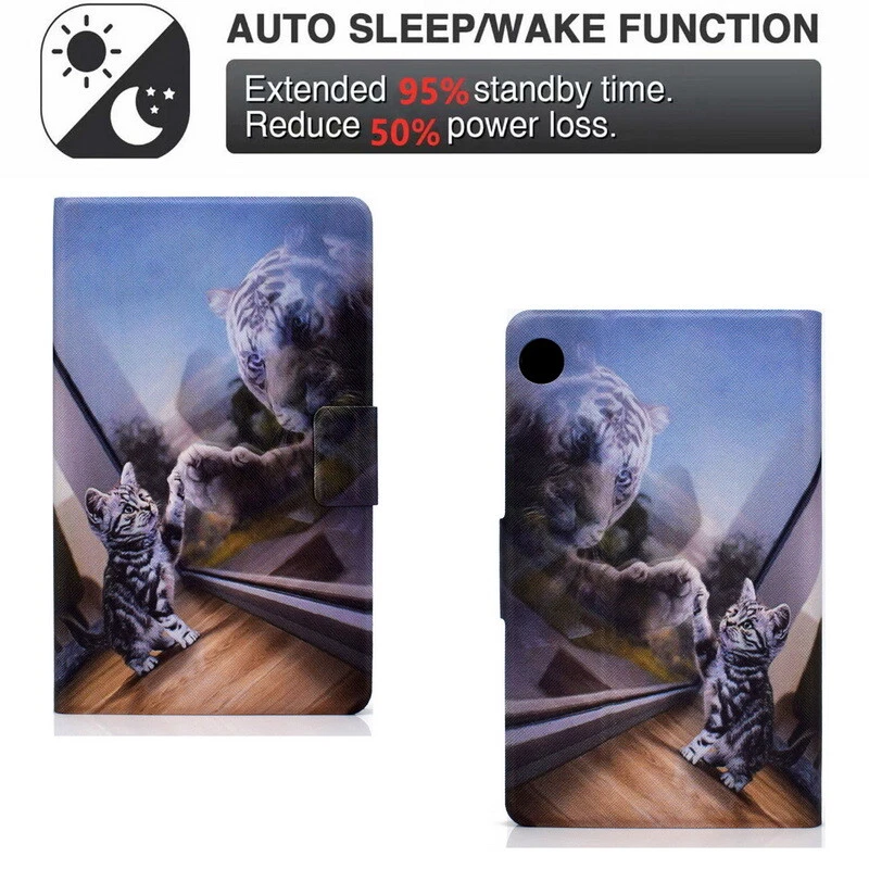 Colorful PU Leather Shockproof Cover Case For Samsung Galaxy Tab A9/A9+ Tablet - Image 3 of 4