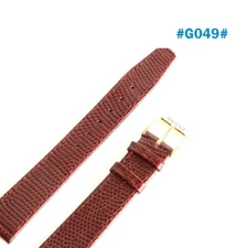 GUCCI Red Leather Band 16 MM , With 14mm  GUCC BUCKLE.