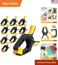 4 Inch Spring Clamps - 10 Pack Heavy Duty Clips for Tarps, Crafts & Pool Cover