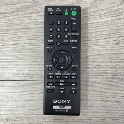 Sony RMT-D197A Remote Control DVP-SR200P DVP-NS710H/B DVD Genuine OEM Tested