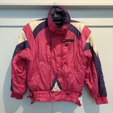 Vtg Descente Swiss Ski Team 90s Small Snowboard Jacket Pink Purple Entrant SC