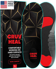 Work Pro Comfort Insoles - Shock Absorption - Low Arch - Cushioning anti Fati