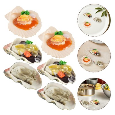  18 PCs Simulation Oyster -Jakobsmuschelmodelle Meeresfrüchtemodelle Desktop