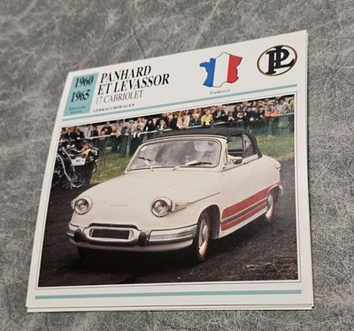 Panhard Et Levassor  - Geschichte & Technische Daten -  Karte (1)
