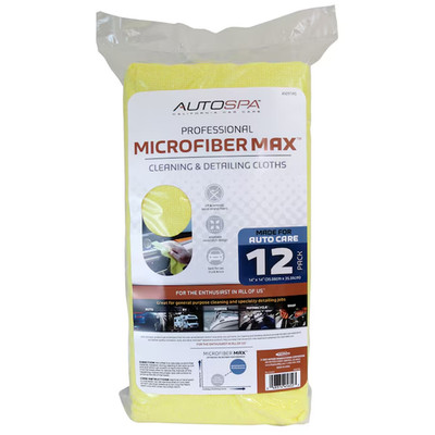 12PK AutoSpa Professional microfiber  Cleaning/Detailing Cloths Towels 14''x14''