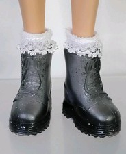 Barbie Dream Besties Zia Doll Black Boots Shoes White Socks Fits Barbie