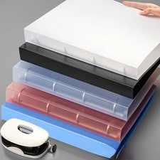 NEW A4 4-hole D-type clip clip Blue PP folder...