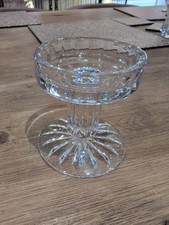 Beautiful Crystal Glass Candle Holder 9.5cm.tall By 8.5cm Diameter