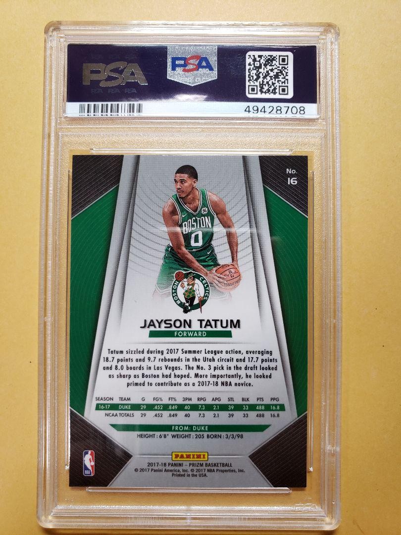 NBAカード PSA10 ジェイソンテイタム 2017 プリズム ルーキーカード Graded 2017-18 Panini Prizm JAYSON TATUM #16 Rookie RC