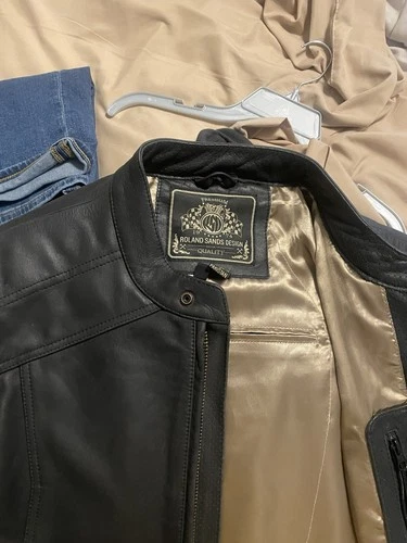 RSD Cafe Racer Jacket Men's Size XL Black Leather - product listing photo
