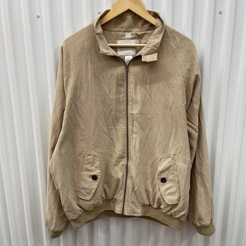 Vintage 90s Norm Thompson Harrington Zip Jacket with Button Pocket Flaps Men's L - product listing photo