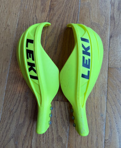 Leki Gate Pole Guards  (complete with screws) Used condition, downhill racing 