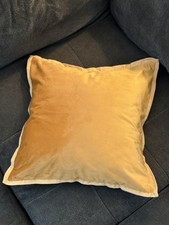 Pillow Perfect 18  x18  Velvet Flange Loden Throw Pillow Cover Umber Gold