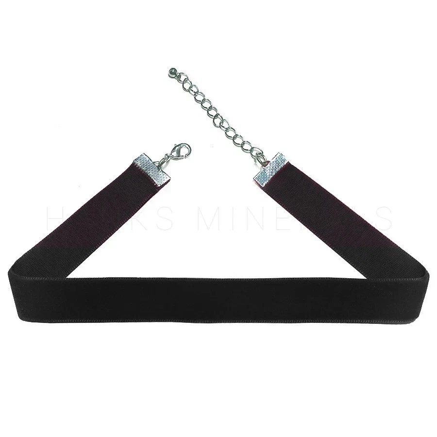 Velvet Choker Black Necklace Ribbon 90s Retro Vintage Gothic Goth Adjustable USA - product detail image 1