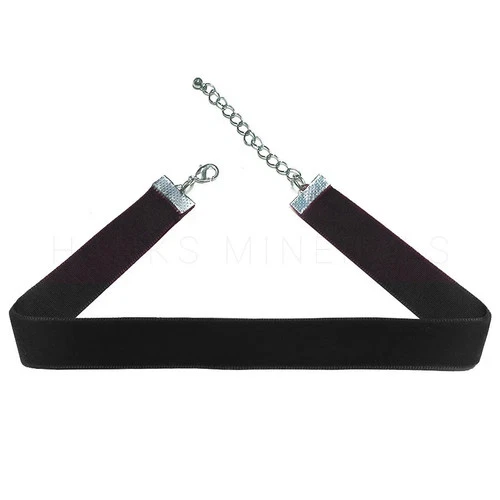Velvet Choker Black Necklace Ribbon 90s Retro Vintage Gothic Goth Adjustable USA - product listing photo