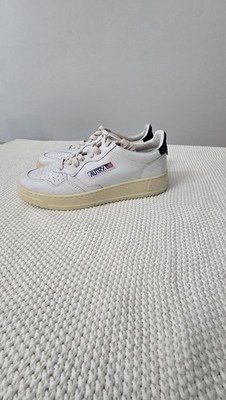 Autry Men's Medalist Low Sneaker In Leather, Goat, Suede, White, size 41