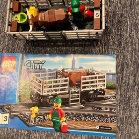 LEGO City Cargo Train 60052 In 2014 Used Retired Comp W/Manuals