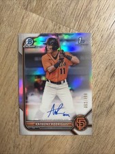 Anthony Rodriguez 2022 Bowman Chrome Prospect Auto #CPA-ARZ Refractor Giants