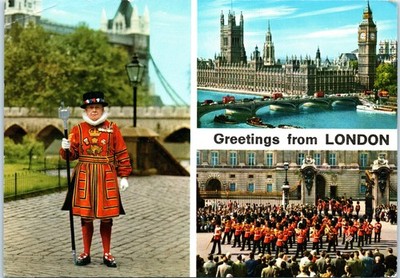 Vintage Postcard London England City of Contrasts John Hinde
