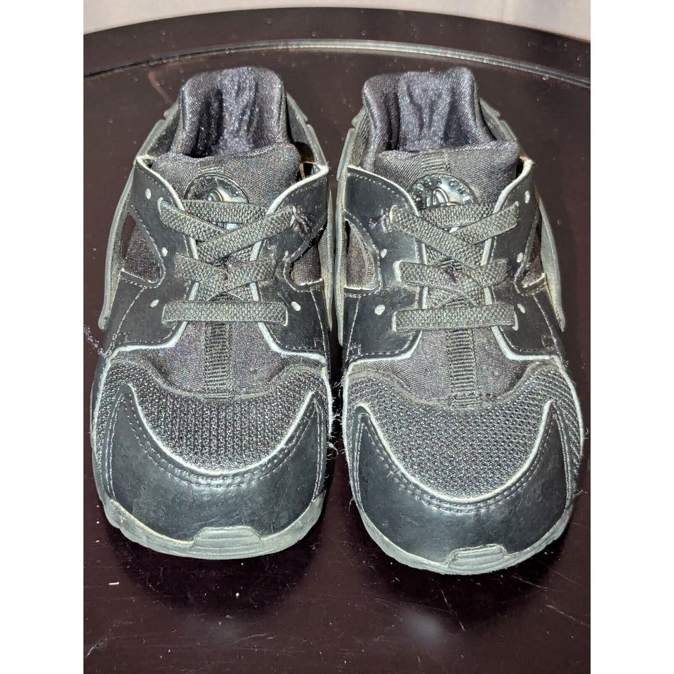 Nike Zapatos 8c Niño Pequeño Negro Huarache Run TD UNISEX Tenis con Cordones 704950-016 Foto 3 de 4