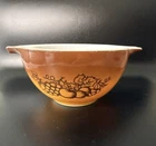 Vintage Pyrex Old Orchard Brown 441  1.5 Pint Cinderella Mixing Fruit Bowl