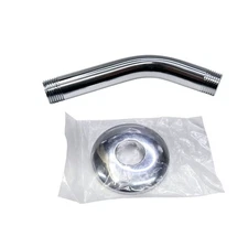 Signature Hardware 449687 6" Standard Wall Mounted Shower Arm and Flange -Chrome