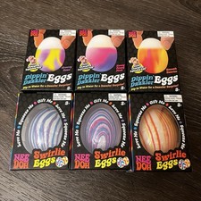 x6 Nee Doh Dippin’ Dazzler & Swirlie Swirly Egg Eggs LOT Of 6 ✅SHIPS TODAY‼️