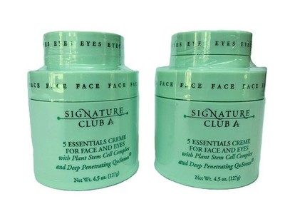 Signature Club A 5 Essentials Face & Eye Creme (2) SEALED 4.5 oz DUO NEW