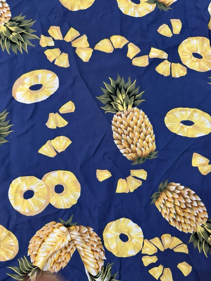 Pineapple Apparel Fabric Navy Blue Lightweight Silky Rayon? 4 Yards, 8” Long - Image 3 of 4