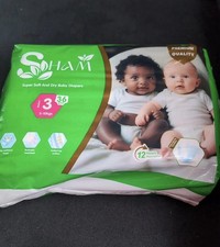 Soham Super Soft and Dry Baby Diapers Size 3 5-10kgs 36 Count White Unisex