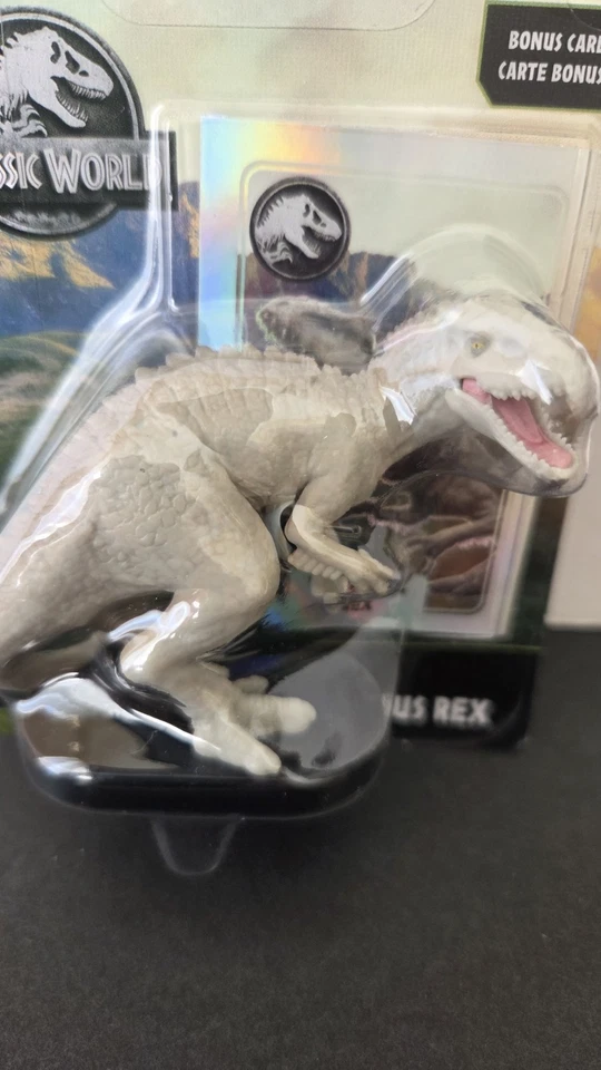 Figura de dinosaurio Indominus Rex Jurassic World 2,5" tarjeta de bonificación adorno de pastel juguete Foto 2 de 4