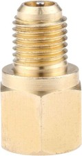 R134A Brass Vacuum Pump Adapter with 1/4" Male to 1/2" Female AC Fitting and Val