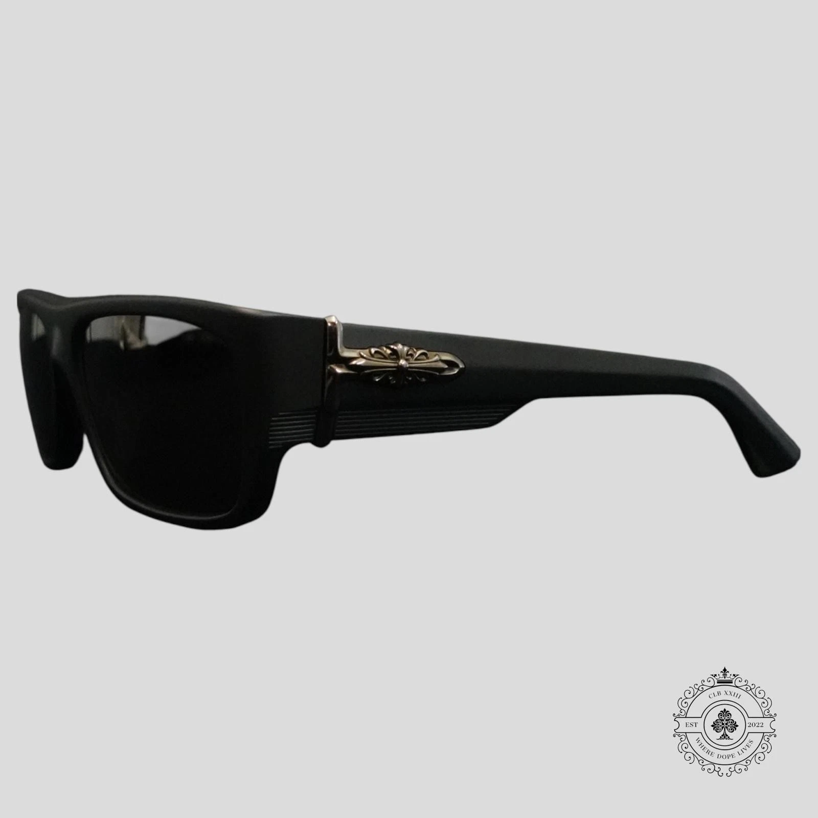 Chrome Hearts Yer Bjorn Again Glasses in Matte Black/Silver