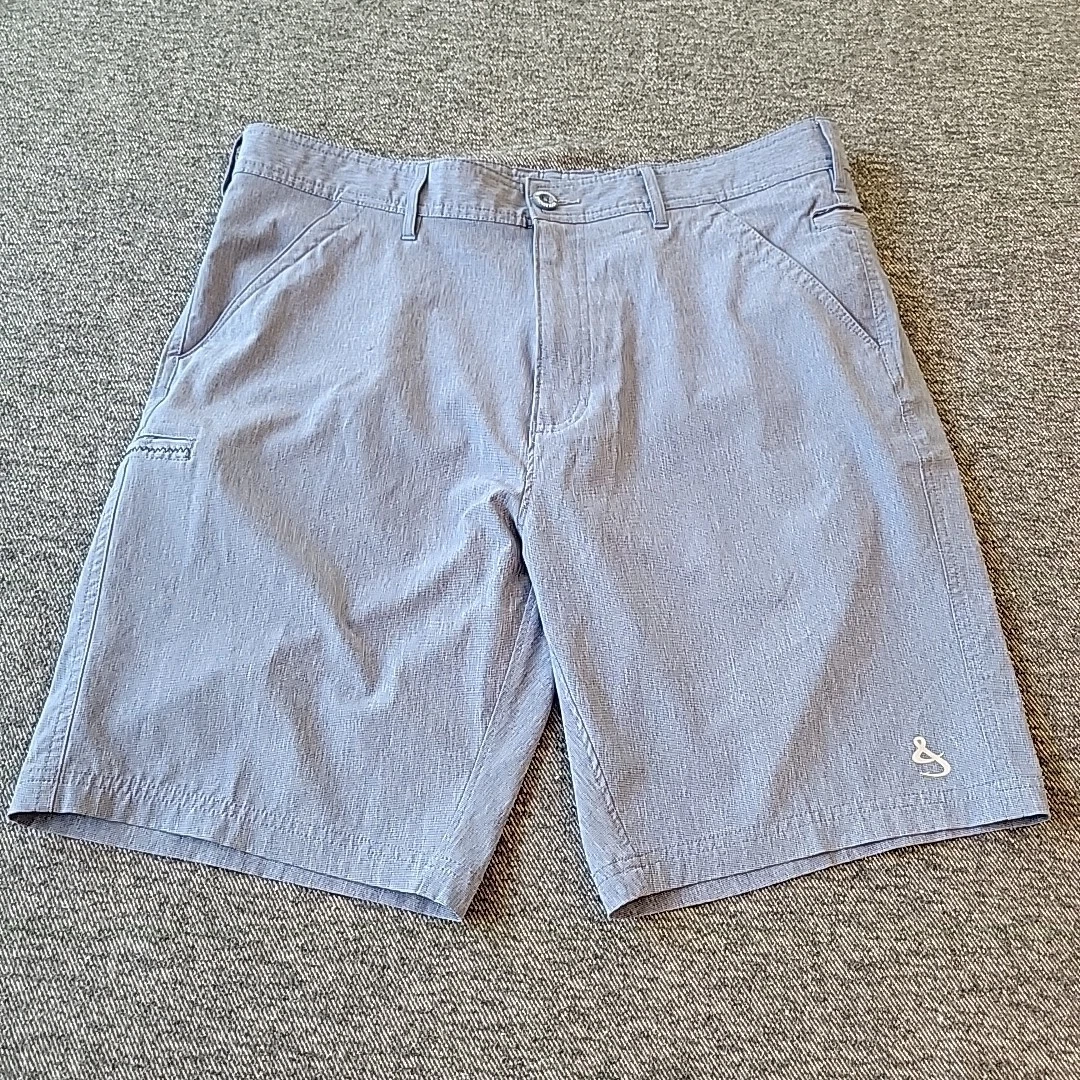 Hook & Tackle Shorts Men's 36 Blue Latitude Stretch Outdoors Hiking Fishing