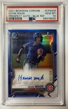 2021 Bowman Chrome Kevin Made Auto Blue Refractor /150 Cubs PSA 10 #CPA-KM
