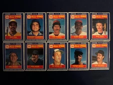 1986 Burger King All-Pro Complete Set -- Note: Cards are Intact.