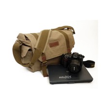 Vintage Canvas DSLR Camera Shoulder Bag Messenger Bag Lens Bag Insert Daypack
