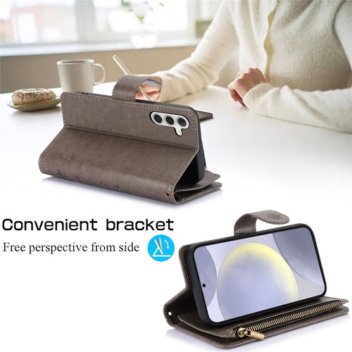 Zipper Wallet Case Leather Flip RFID Cover For OPPO A80 A60 A40 A58 A18 A78 A98 - Picture 81 of 88
