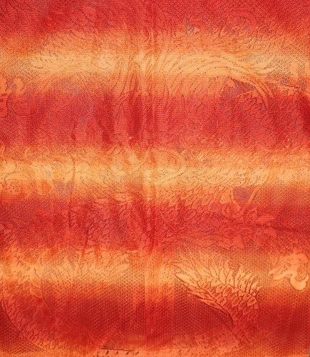 Vintage Y2K Shanu Amanu Gradient Orange Red Dragon Pattern Lace Shirt Lrg NWT - Picture 5 of 5