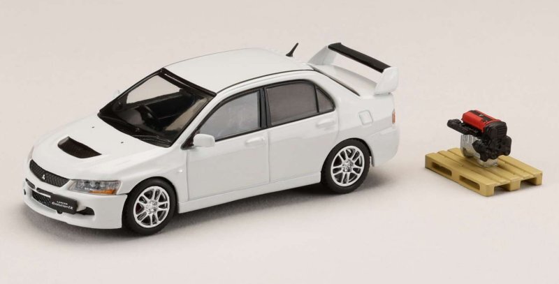 MITSUBISHI Lancer Evo IX MR GSR + engine - WHITE SOLID - Hobby